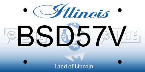 BSD57V Illinois License Plate