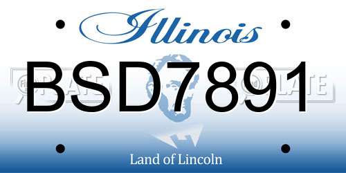 BSD7891 Illinois License Plate
