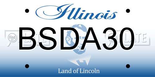 BSDA30 Illinois License Plate