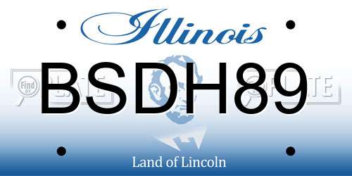 BSDH89 Illinois License Plate