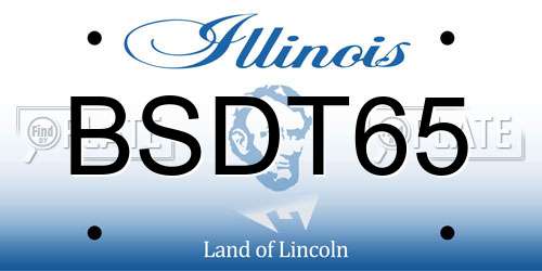 BSDT65 Illinois License Plate