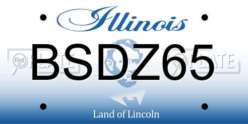 BSDZ65 Illinois License Plate