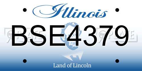 BSE4379 Illinois License Plate