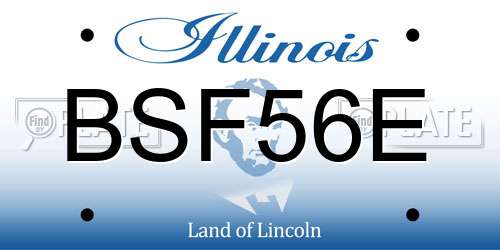 BSF56E Illinois License Plate