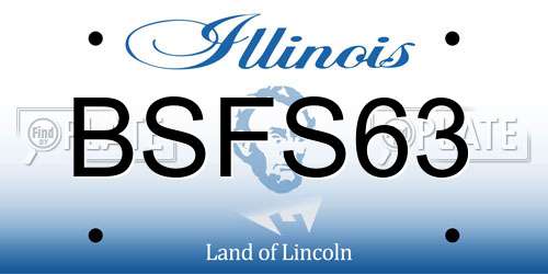 BSFS63 Illinois License Plate