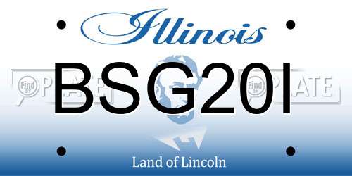 BSG20I Illinois License Plate