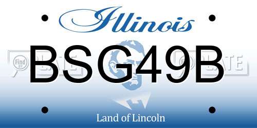 BSG49B Illinois License Plate