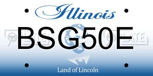 BSG50E Illinois License Plate