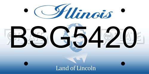 BSG5420 Illinois License Plate