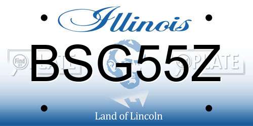 BSG55Z Illinois License Plate