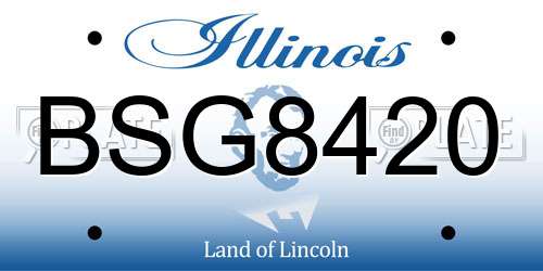 BSG8420 Illinois License Plate