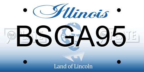BSGA95 Illinois License Plate