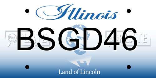 BSGD46 Illinois License Plate