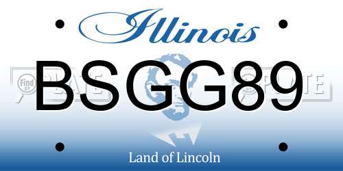 BSGG89 Illinois License Plate