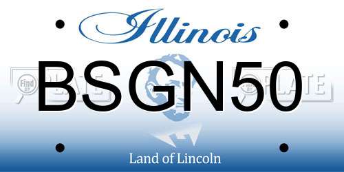 BSGN50 Illinois License Plate
