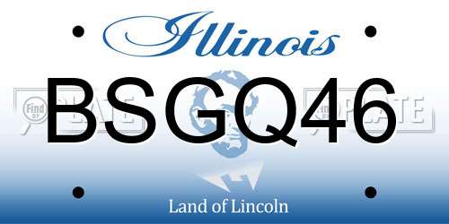 BSGQ46 Illinois License Plate