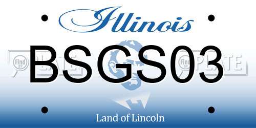 BSGS03 Illinois License Plate