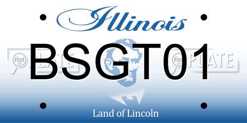 BSGT01 Illinois License Plate