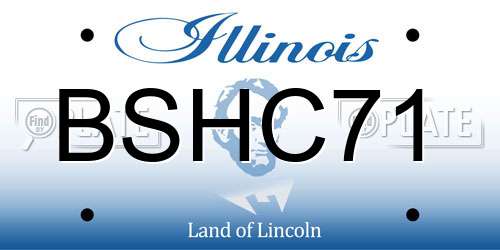 BSHC71 Illinois License Plate