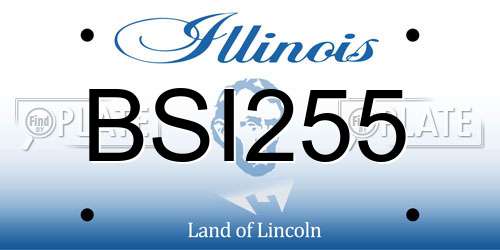 BSI255 Illinois License Plate