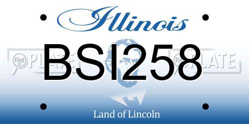 BSI258 Illinois License Plate