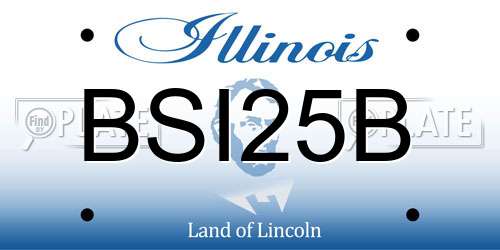 BSI25B Illinois License Plate
