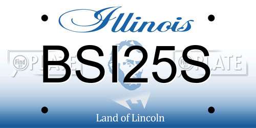 BSI25S Illinois License Plate