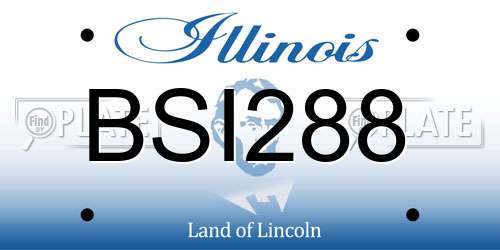 BSI288 Illinois License Plate