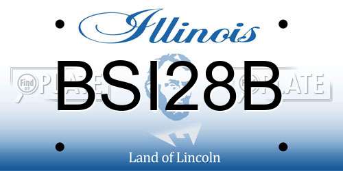BSI28B Illinois License Plate