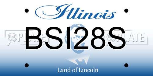 BSI28S Illinois License Plate