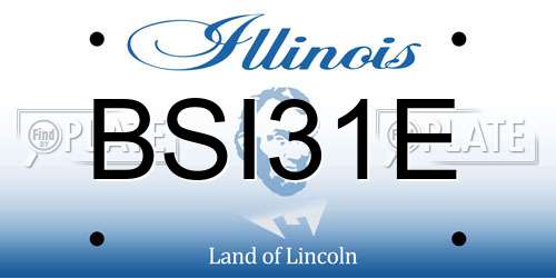 BSI31E Illinois License Plate