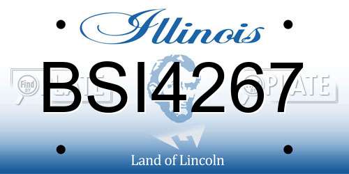 BSI4267 Illinois License Plate