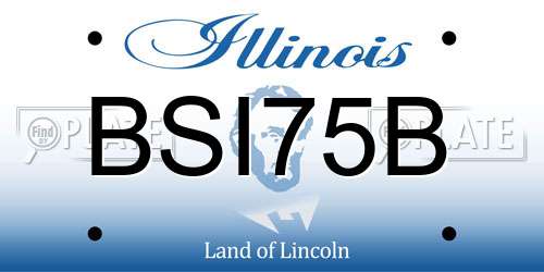 BSI75B Illinois License Plate
