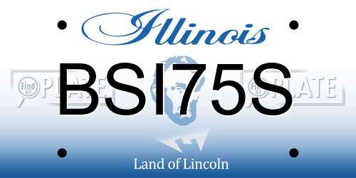 BSI75S Illinois License Plate
