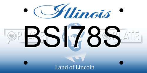 BSI78S Illinois License Plate