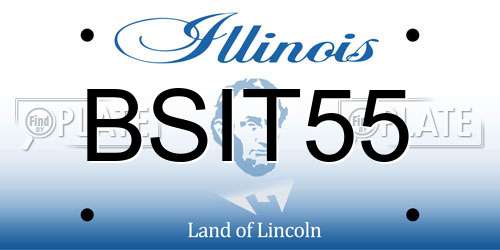BSIT55 Illinois License Plate