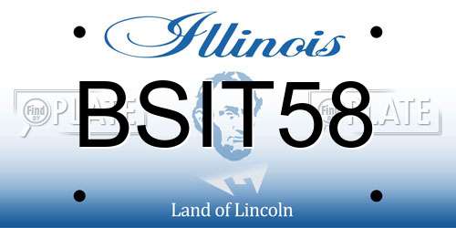 BSIT58 Illinois License Plate
