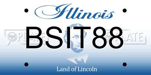 BSIT88 Illinois License Plate
