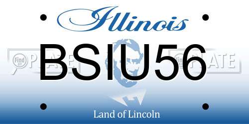 BSIU56 Illinois License Plate