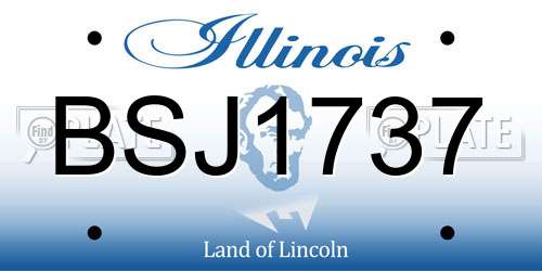 BSJ1737 Illinois License Plate