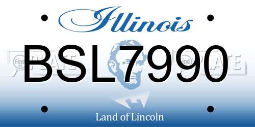 BSL7990 Illinois License Plate