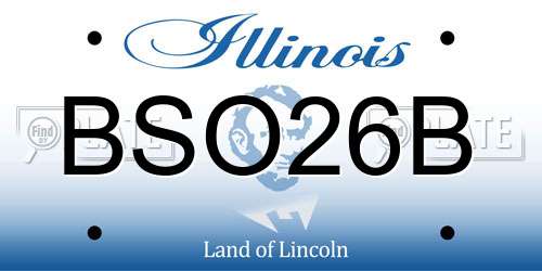 BSO26B Illinois License Plate
