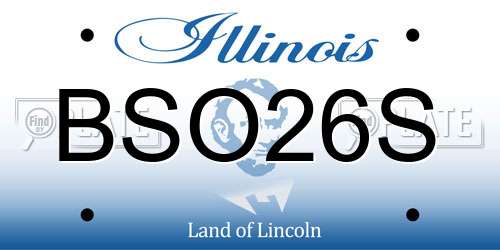 BSO26S Illinois License Plate