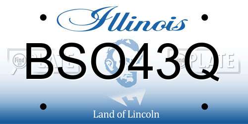 BSO43Q Illinois License Plate