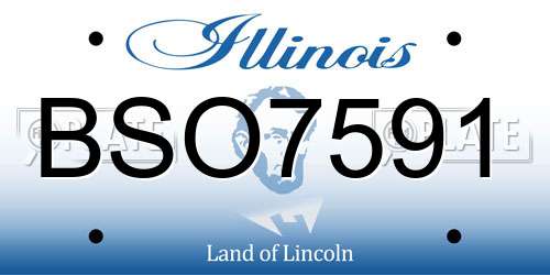 BSO7591 Illinois License Plate