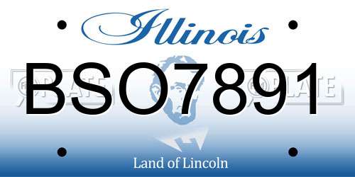 BSO7891 Illinois License Plate