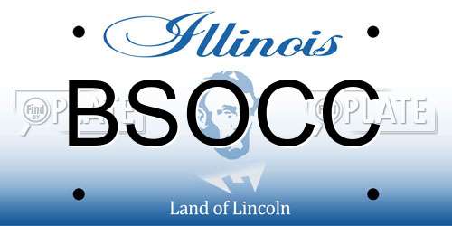 BSOCC Illinois License Plate