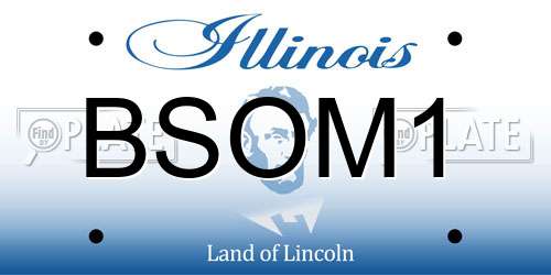 BSOM1 Illinois License Plate