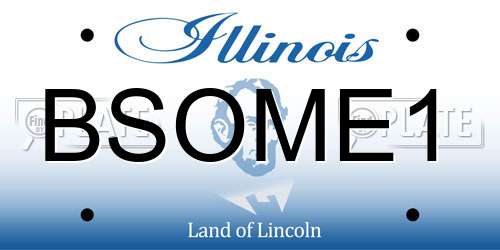 BSOME1 Illinois License Plate