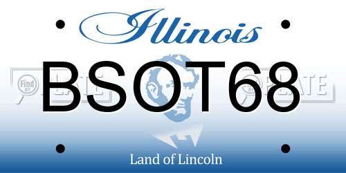 BSOT68 Illinois License Plate
